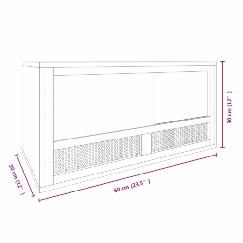 vidaXL Terrarium Engineered Wood 23.6 x11.8 x11.8 Perspective: right