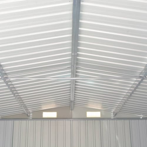 vidaXL Garden Shed Anthracite 101.2 x389.8 x71.3  Galvanized steel Perspective: right
