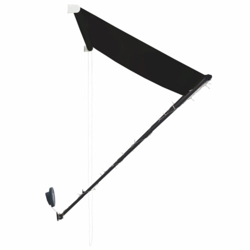 vidaXL Retractable Awning with LED 137.8 x59.1 Anthracite Perspective: right