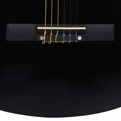 vidaXL Classical Guitar for Beginner Black 4/4 39  Basswood Perspective: right