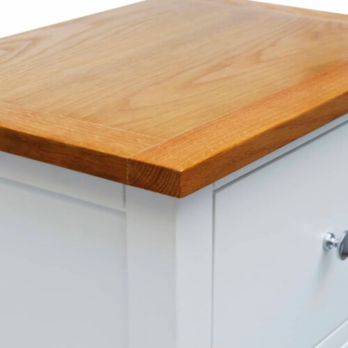 vidaXL Nightstands 2 pcs 14.2 x11.8 x18.5 Solid Oak Wood Perspective: right