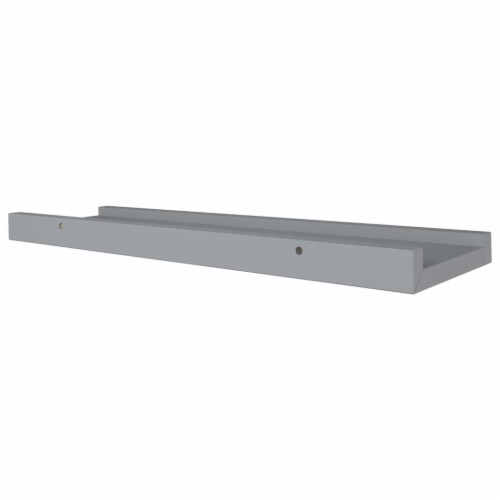 vidaXL Picture Frame Ledge Shelves 2 pcs Gray 15.7 x3.5 x1.2  MDF Perspective: right