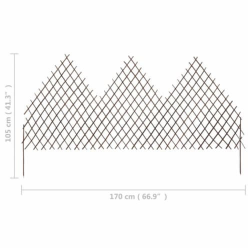 vidaXL Garden Trellis Fences 5 pcs 66.9 x41.3 Willow Perspective: right