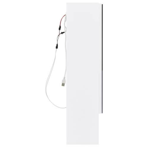vidaXL LED Bathroom Mirror Cabinet White 31.5 x5.9 x23.6 MDF Perspective: right
