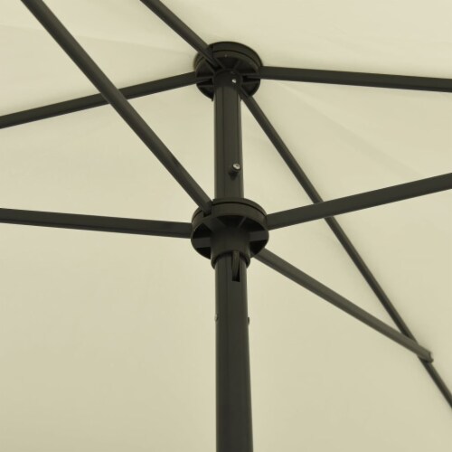 vidaXL Beach Umbrella Sand Yellow 78.7 x49.2 Perspective: right