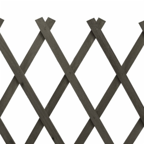 vidaXL Garden Trellis Fence Gray 47.2 x23.6 Solid Firwood Perspective: right
