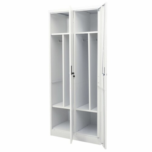 vidaXL Wardrobe Light Gray 31.5 x19.7 x70.9 Steel Perspective: right