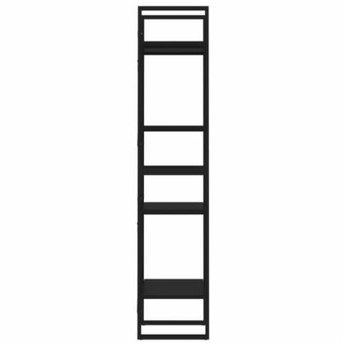 Vidaxl 4-Tier Book Cabinet Black 15.7 X11.8 X55.1  Chipboard Perspective: right
