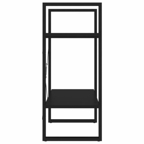 Vidaxl 2-Tier Book Cabinet Black 23.6 X11.8 X27.6  Chipboard Perspective: right