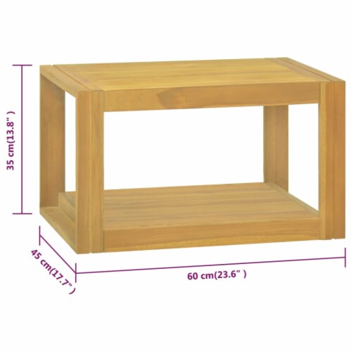 vidaXL Wall-mounted Bathroom Cabinet 23.6 x17.7 x13.8  Solid Wood Teak Perspective: right