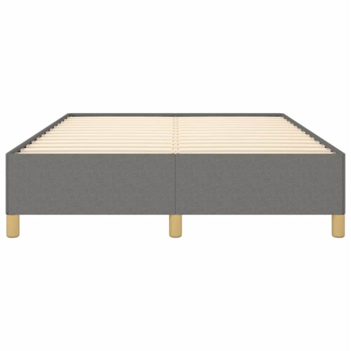vidaXL Bed Frame Dark Gray 53.9 x74.8  Full Fabric Perspective: right