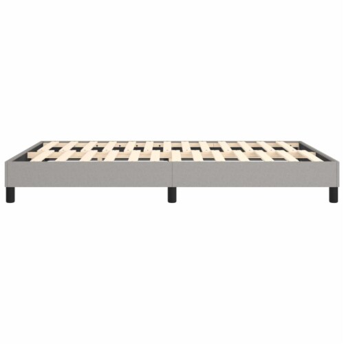 vidaXL Box Spring Bed Frame Light Gray 53.9 x74.8 Full Fabric Perspective: right