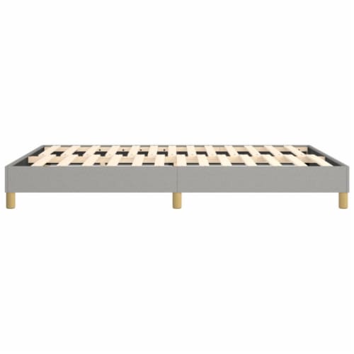 vidaXL Box Spring Bed Frame Light Gray 53.9 x74.8  Full Fabric Perspective: right