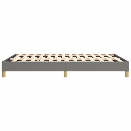 vidaXL Box Spring Bed Frame Dark Gray 53.9 x74.8  Full Fabric Perspective: right
