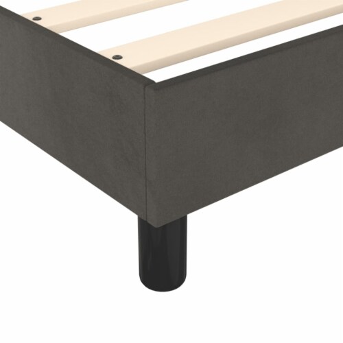 vidaXL Box Spring Bed Frame Dark Gray 53.9 x74.8  Full Velvet Perspective: right