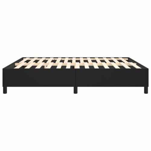vidaXL Box Spring Bed Frame Black 72 x83.9 California King Faux Leather Perspective: right