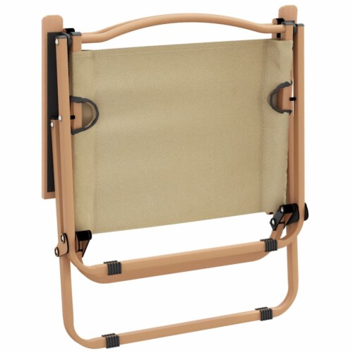 vidaXL Camping Chairs 2 pcs Beige 21.3 x16.9 x23.2 Oxford Fabric Perspective: right