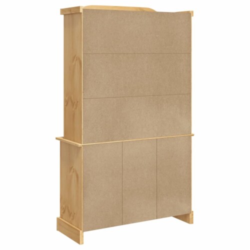 vidaXL Highboard, Solid Pine Wood, 44.1''x17''x77.2'', Natural Finish, 1 - Pay Less Super Markets vidaXL Highboard, Solid Pine Wood, 44.1''x17''x77.2'', Natural Finish, 1 - Pay Less Super Markets