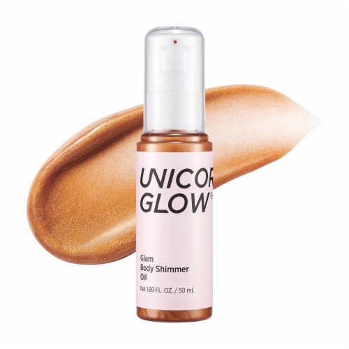 UNICORN GLOW Glam Body 01 Billion Shimmer Oil Perspective: right