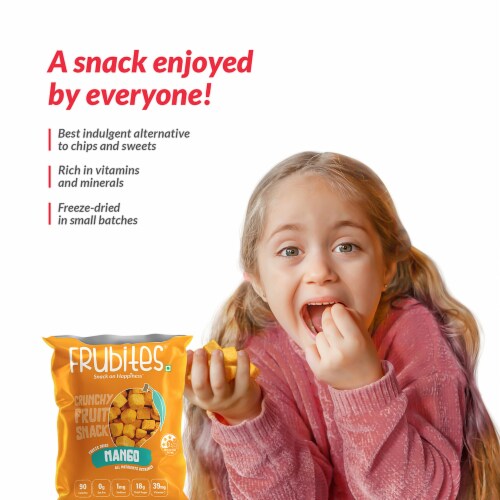 Crunchy Fruit Snacks - Freeze-Dried Mango, Perfect For School Lunches. No Sugar Added Perspective: right