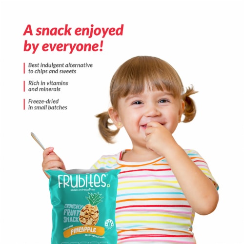 Crunchy Fruit Snacks - Freeze-Dried Pineapple, Perfect For School Lunches, No Sugar Added Perspective: right