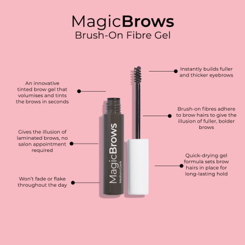 MCoBeauty More Brows Brush On Fibre Gel - Medium-Dark Perspective: right