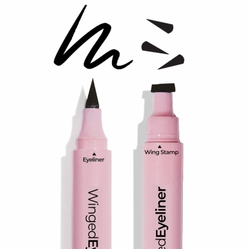 MCoBeauty Winged Eyeliner Stamp & Liquid Liner Duo Smudge + Water-Resistant - Black Perspective: right