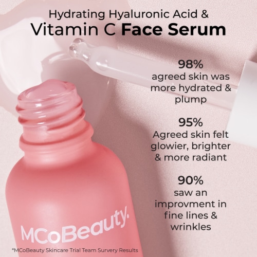 MCoBeauty Hydrating Serum With Hyaluronic Acid & Vitamin C For All Skin Types Perspective: right
