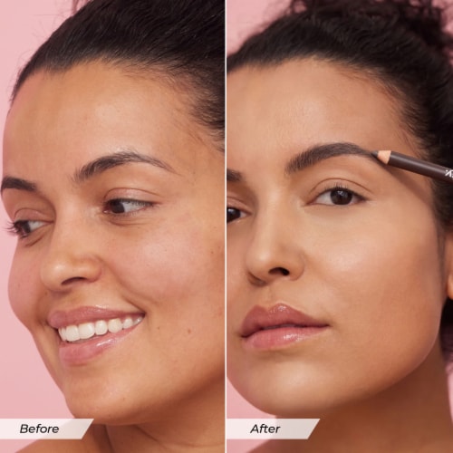 MCoBeauty Everyday Perfect Eyebrow Pencil Fine-Tip with Built-in Sharpener - Medium/Dark Perspective: right
