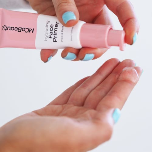 MCoBeauty Hydrating Face Primer Hydrates Primes + Evens The Appearance Of Skin Tone Perspective: right