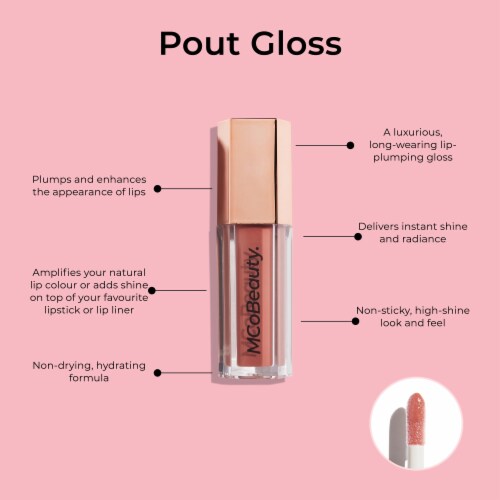 MCoBeauty Pout Lip Gloss Lip Plumping + Ultra Shine - Tickle Perspective: right