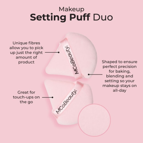 MCoBeauty Makeup Setting Puffs to Bake + Blend for Airbrushed Finished – 2-Pack Perspective: right