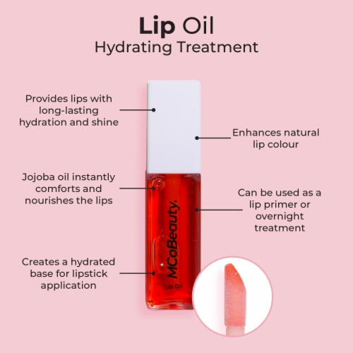 MCoBeauty Lip Oil Instantly Treats Nourishes + Hydrates - Sheer Red Perspective: right