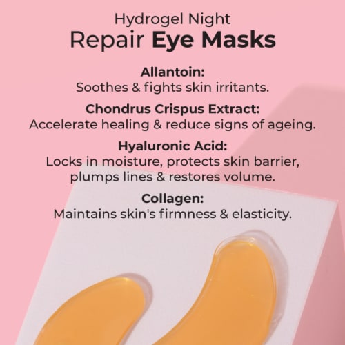 MCoBeauty Age Resist Night Repair Under Eye Mask With Active Gold Hydrogel For All Skin Types Perspective: right