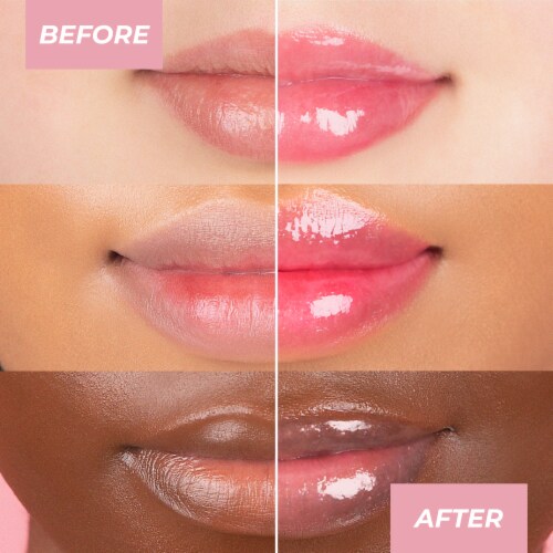 MCoBeauty Lip Lights Shine Lip Gloss with Bulit in Mirror + LED Light - Berry Pink Perspective: right