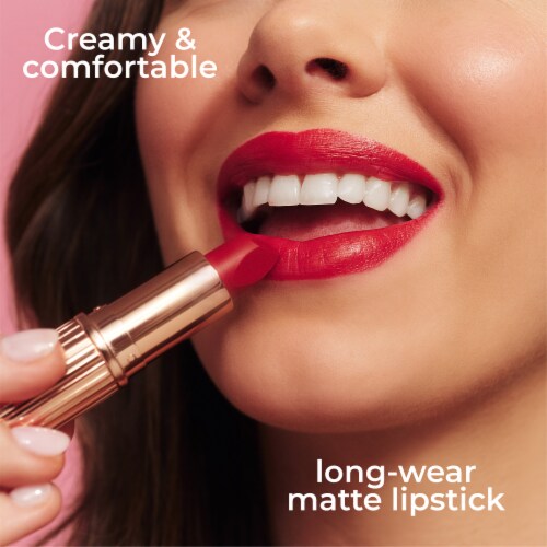 MCoBeauty Creme Matte Luxe Lipstick - Ruby Rouge Perspective: right
