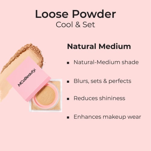 MCoBeauty® Loose Powder Cool & Set - Natural Medium Perspective: right