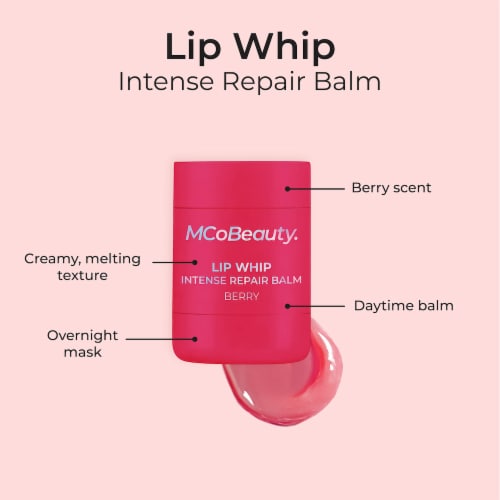 MCoBeauty Lip Whip Intense Repair Balm - Berry Perspective: right