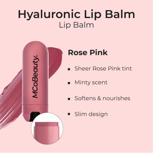 MCoBeauty Hyaluronic Lip Balm - Rose Pink Perspective: right
