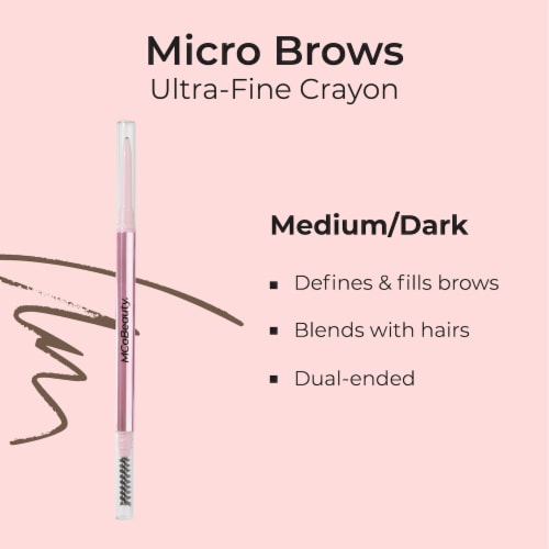 MCoBeauty® Micro Brows Ultra-Fine Crayon - Medium/Dark Perspective: right