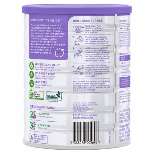 Bubs® Organic Grass Fed Stage 1 Infant Formula, 28.2 oz - Metro Market Bubs® Organic Grass Fed Stage 1 Infant Formula, 28.2 oz - Metro Market