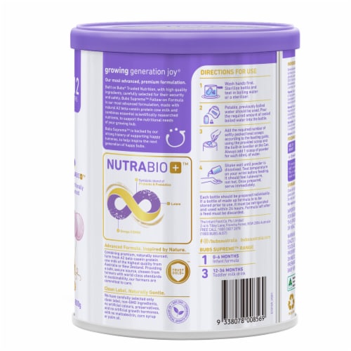 Bubs Supreme™ Stage 2 Infant Formula Perspective: right