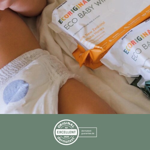 Ecoriginals Plant Based 3 Packs of Pants + 3 Packs of Water Wipes | Walker Size 5 | Perspective: right