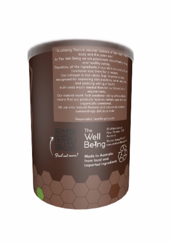 The WellBeing Responsibly Healthy Collagen Powder, Chocolate, 12.85 oz Perspective: right