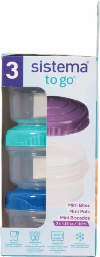 Sistema® Mini Bites To Go Containers Perspective: right
