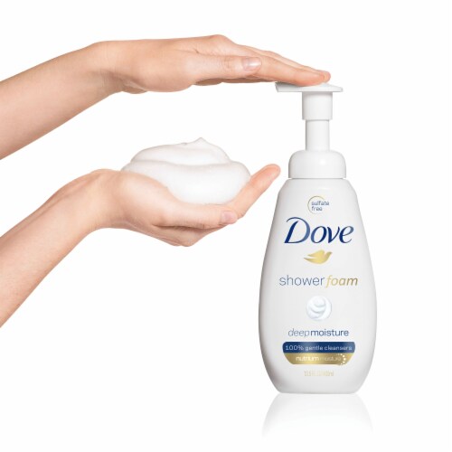 Dove Shower Foam Deep Moisture Foaming Body Wash 4 Count Perspective: right
