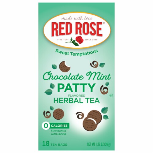 Red Rose Sweet Temptations Dessert Tea Chocolate Mint Patty, 18 Count Pack of 6 Perspective: right