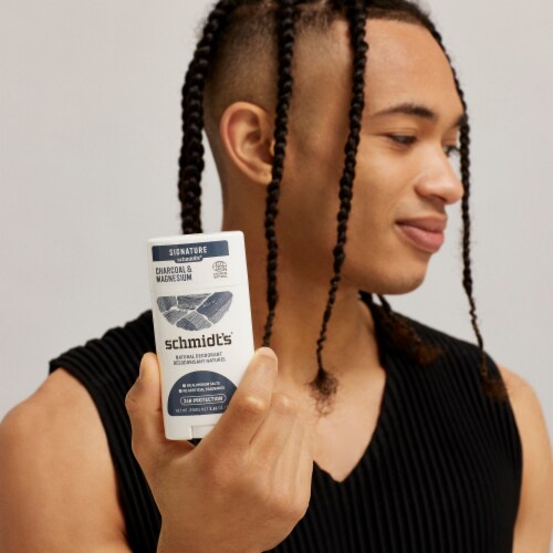 Schmidt's Aluminum-Free 24-Hour Odor Protection Charcoal & Magnesium Vegan Natural Deodorant Stick Perspective: right