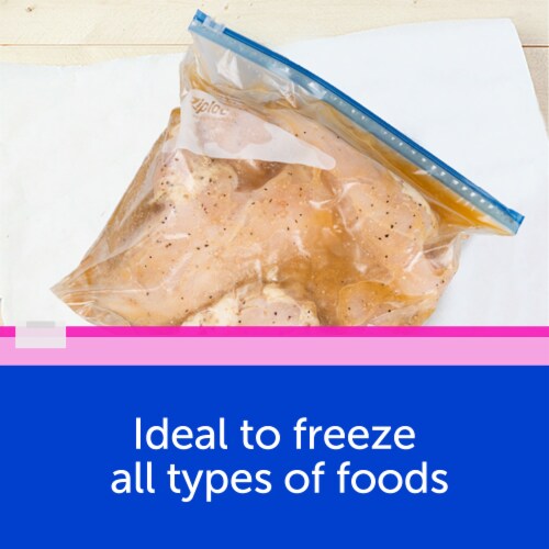 Ziploc® Power Shield® Freezer Gallon Slider Bags Perspective: right