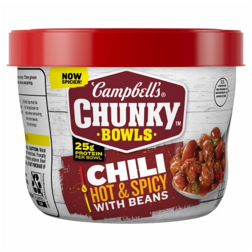 Campbell's® Chunky™ Hot & Spicy Chili with Beans Microwavable Bowl Perspective: right